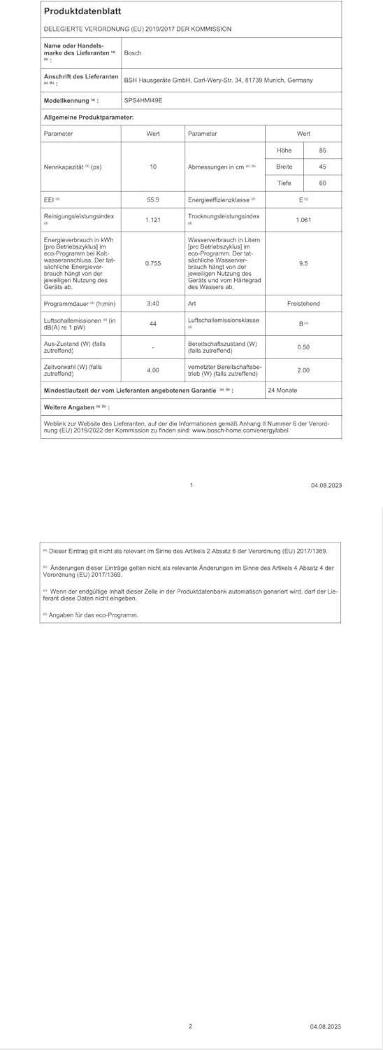 Bosch SPV2IKX10E Ansicht Detail