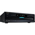 Onkyo DXC390 cd-wisselaar in matzwart, frontaal aanzicht