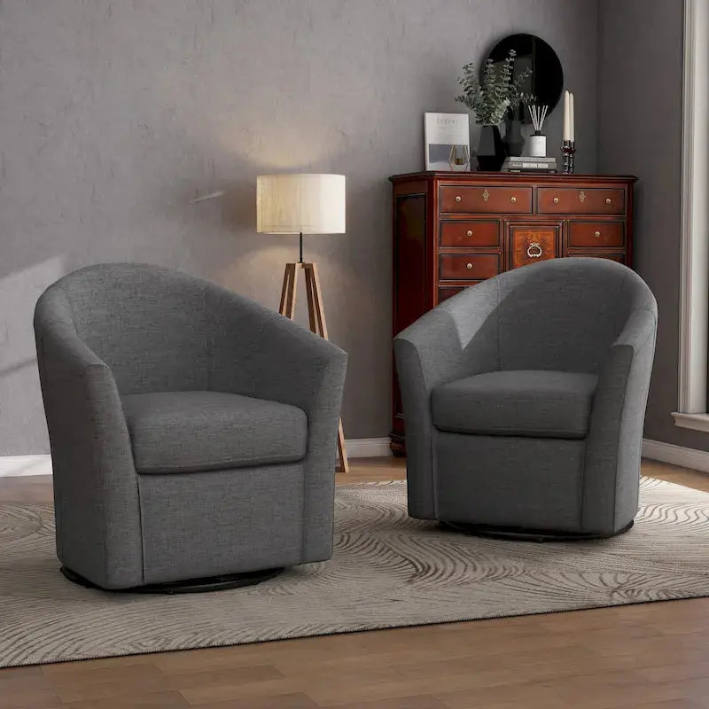 Set van 2 draaibare fauteuils in de woonkamer