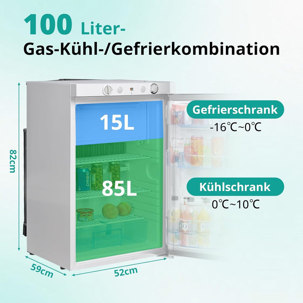 Bedienpanel mit Gas-/230V-/12V-Umschaltung