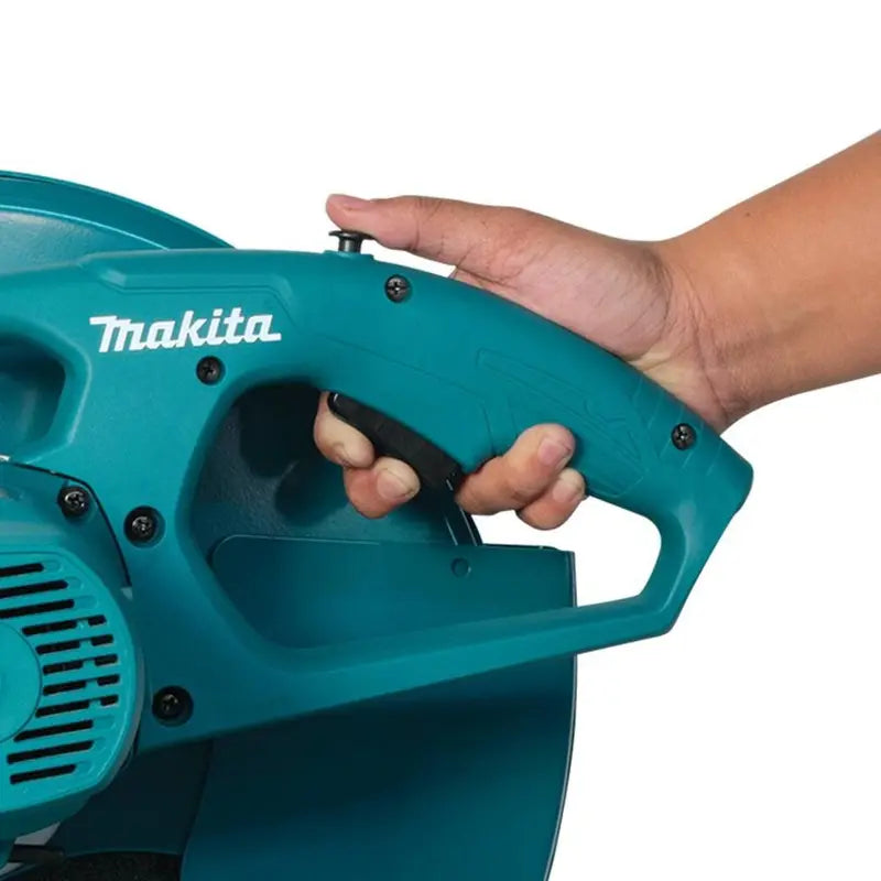 Makita LW1400 doorslijpmachine – detail van bediening en knoppen