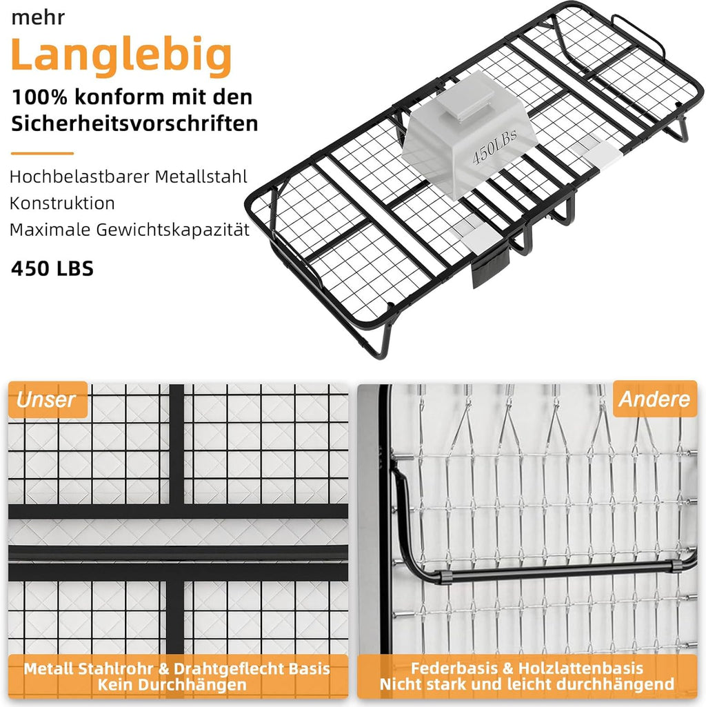 CAIYUN opklapbed – matrasdikte van 13 cm close-up
