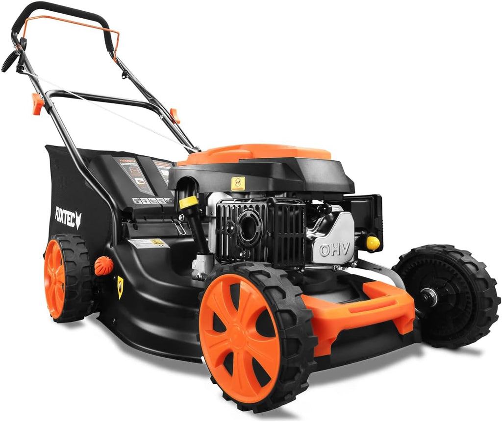 FUXTEC FX-RM4646ECO benzinegrasmaaier, bedieningspaneel op het stuur