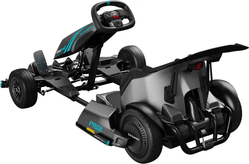 Segway Go Kart Pro 2 elektrische kart grijs, stuur en zitplaats detail
