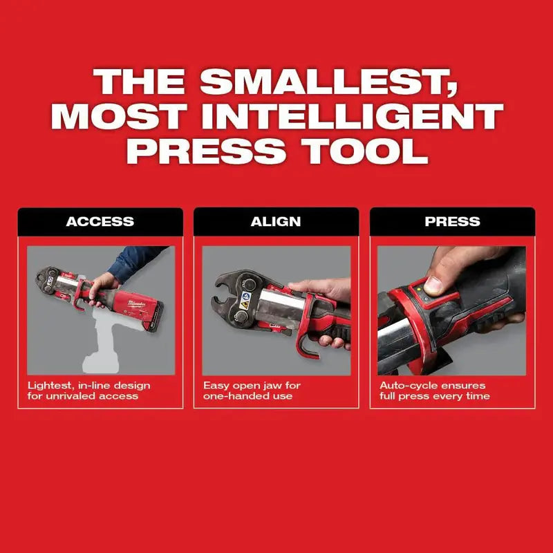 Milwaukee M18 FORCE LOGIC krimptang, compleet productoverzicht
