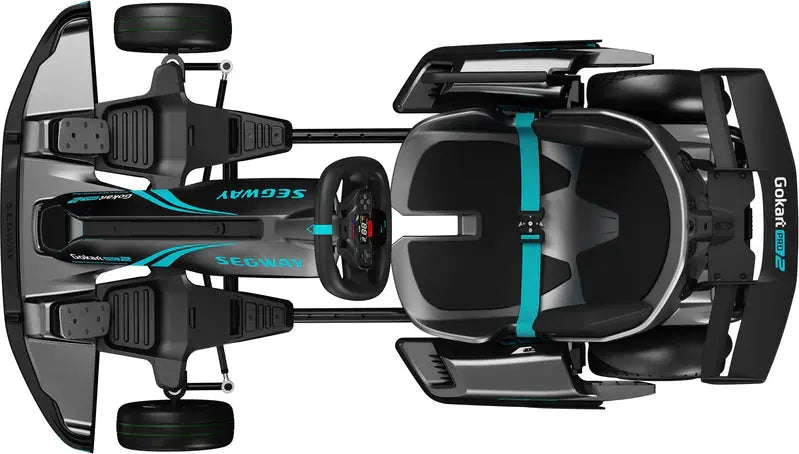Segway Go Kart Pro 2 elektrische kart grijs, sportief rijden in gebruik