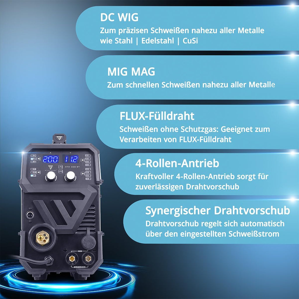 STAHLWERK MTM-200 ST Schweißgerät – Seitenansicht