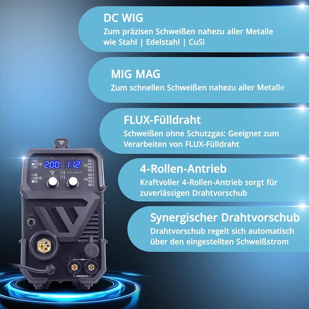 STAHLWERK MTM-200 ST Schweißgerät – Seitenansicht
