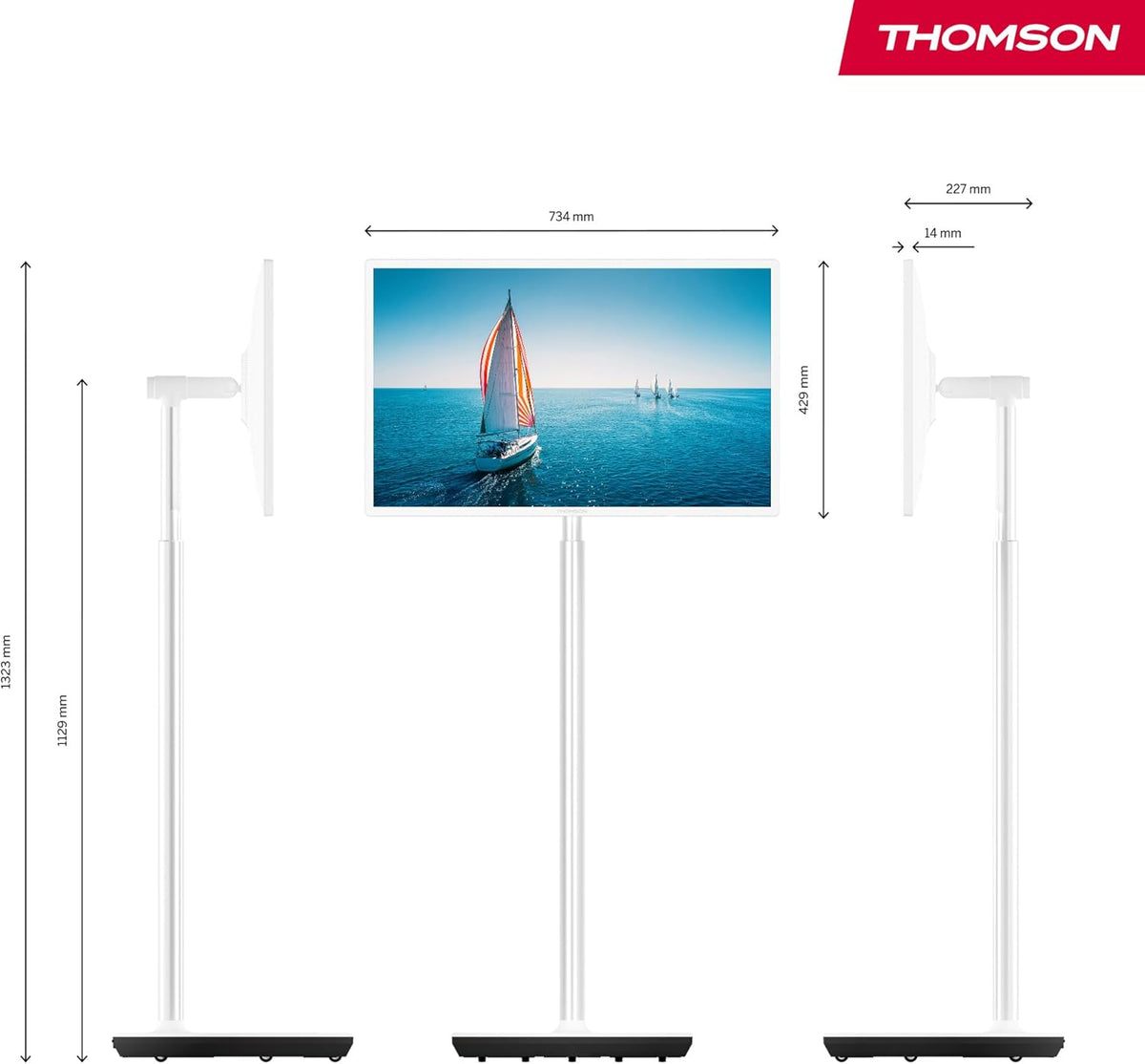 THOMSON Go TV scherm close-up met streaminginterface