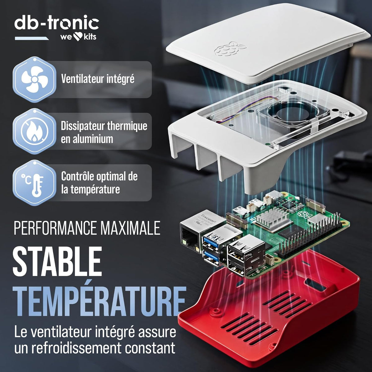 Raspberry Pi 5 printplaat met aansluitpoorten detail