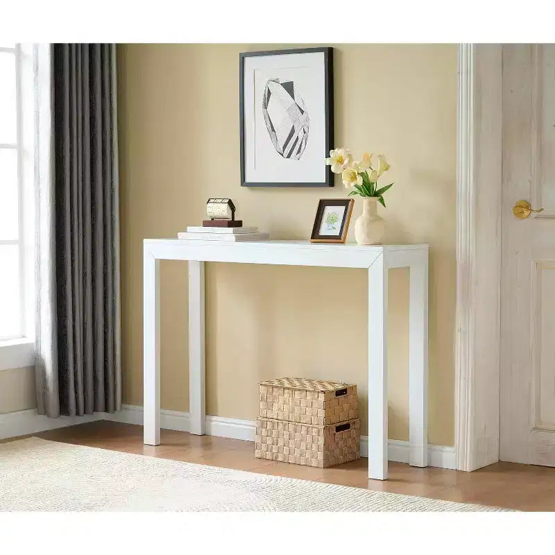 Console Table, Table d'appoint moderne pour entrée, Derrière le canapé