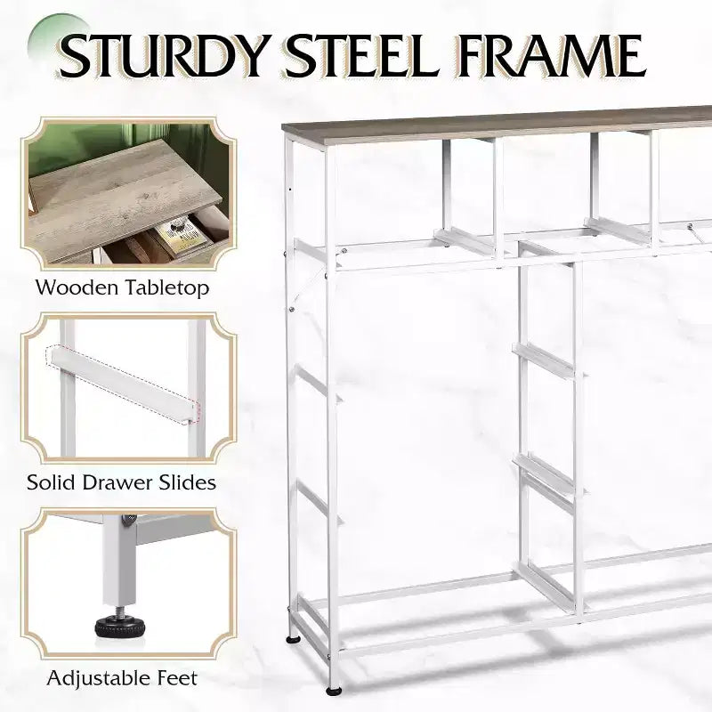 Commode de rangement en tissu à 9 tiroirs pour chambre, couloir
