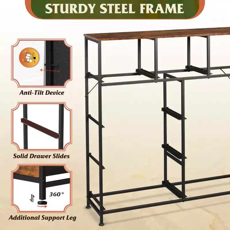 Commode de rangement en tissu à 9 tiroirs pour chambre, couloir