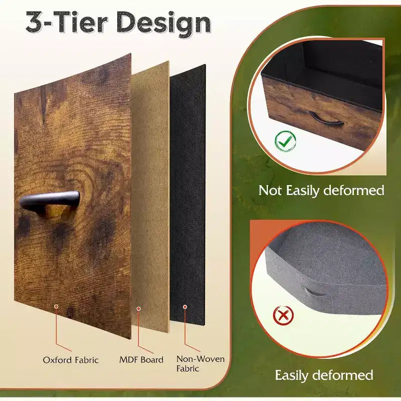 Commode de rangement en tissu à 9 tiroirs pour chambre, couloir