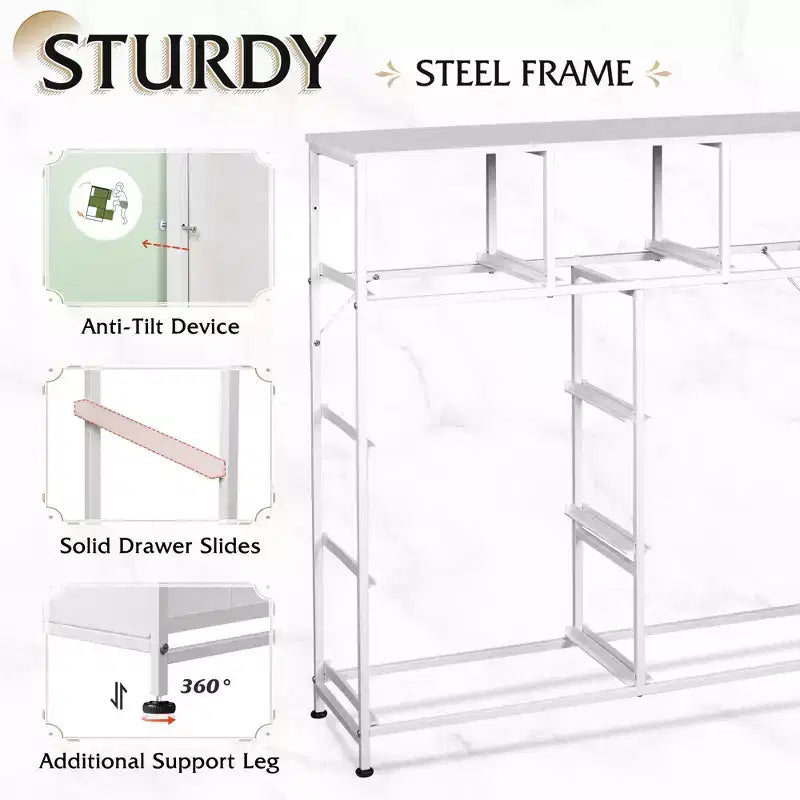 Commode de rangement en tissu à 9 tiroirs pour chambre, couloir