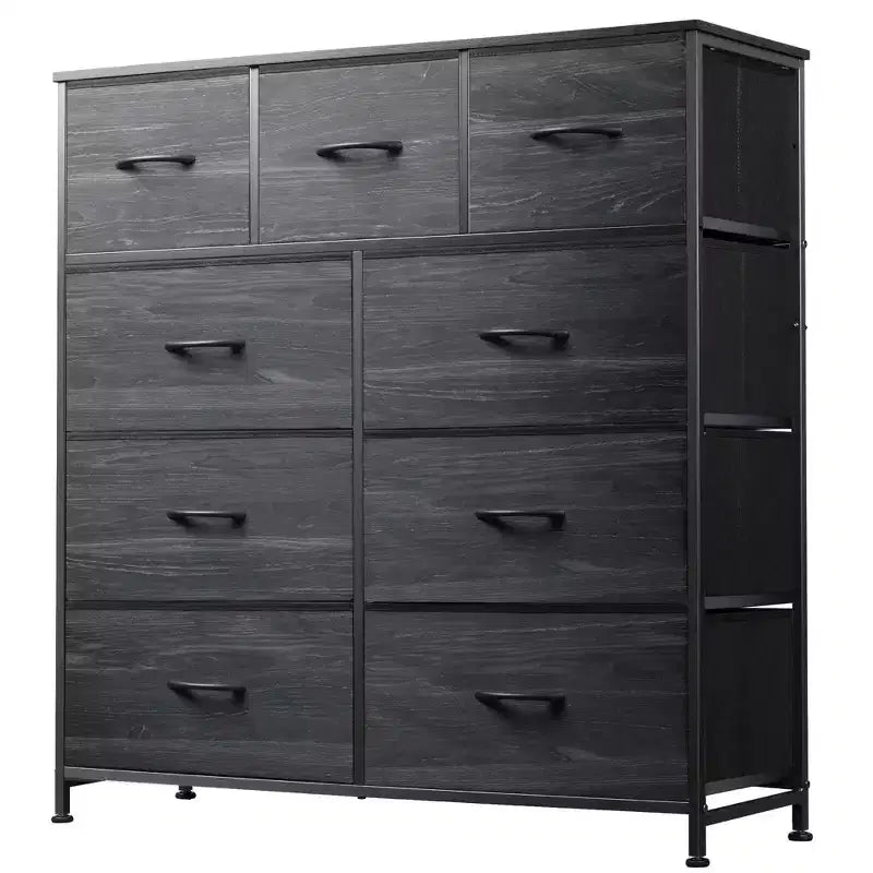 Commode de rangement en tissu à 9 tiroirs pour chambre, couloir