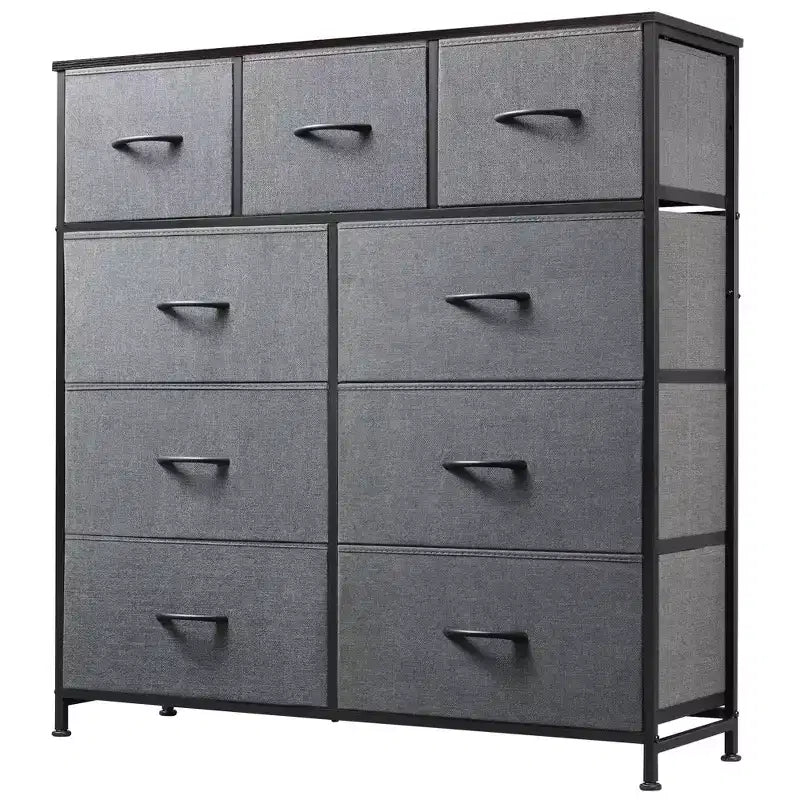 Commode de rangement en tissu à 9 tiroirs pour chambre, couloir