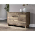 Commode moderne à 6 tiroirs – Meuble de rangement de style Mid-Century – Fini noyer brun