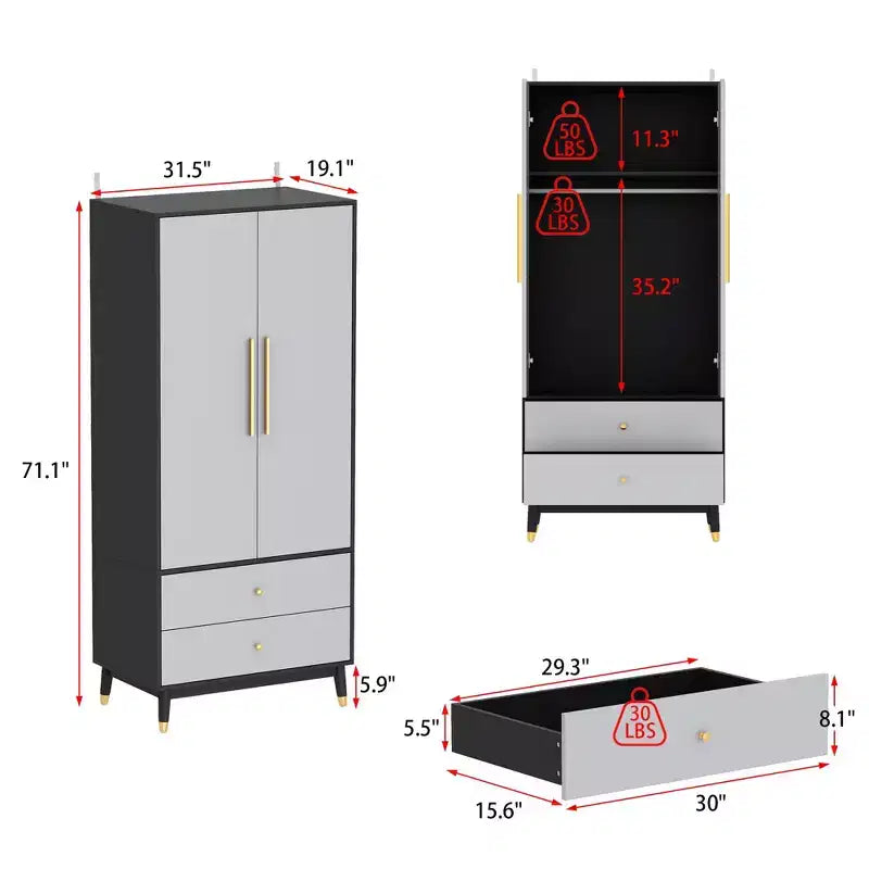 Armoire contemporaine élégante et fonctionnelle