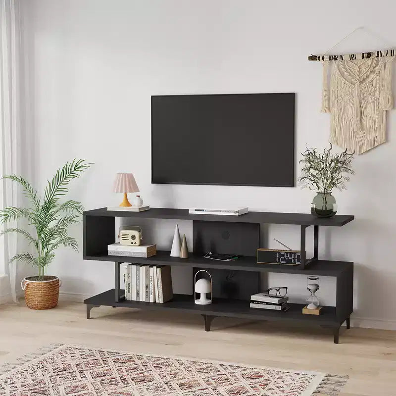 TV Stand for TVs up to 65 Inch, Entertainment Center with Power Outlet, TV and Media Consol