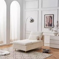 Corduroy Armchair with Ottoman, Space-Saving Convertible Sofa Chair for Dorms/Apartments