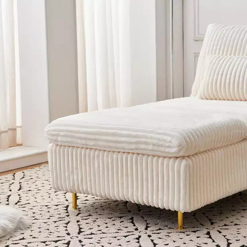 Fauteuil en velours côtelé avec ottoman, fauteuil-lit convertible compact