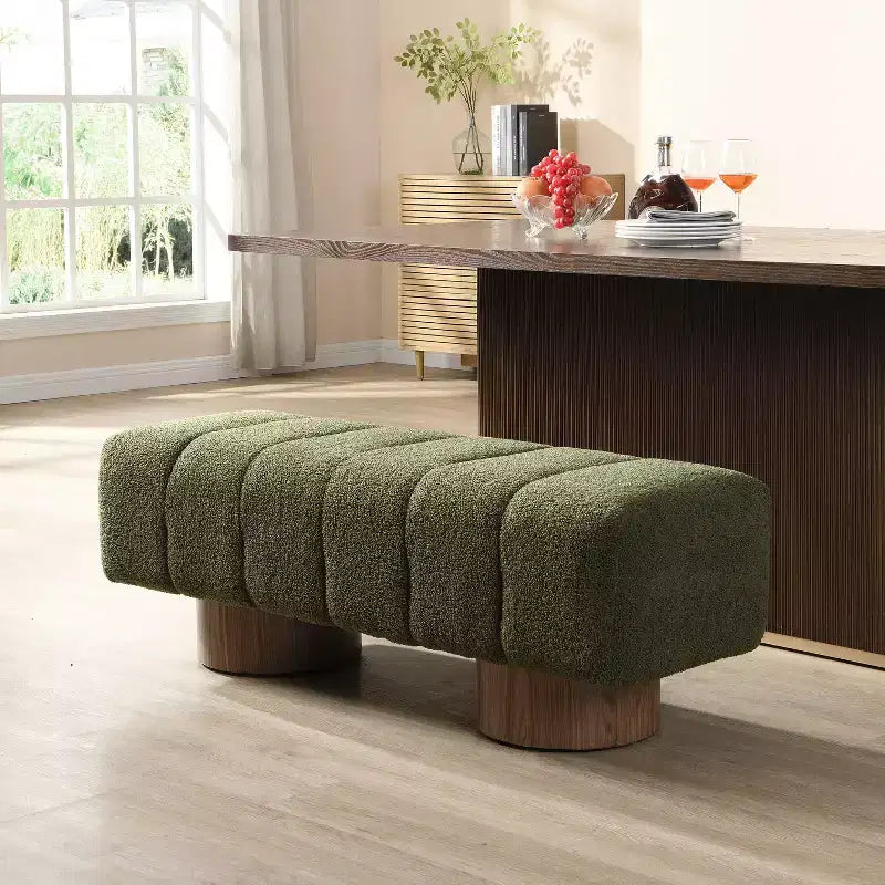 Banc de salle à manger contemporain multifonctionnel en chenille