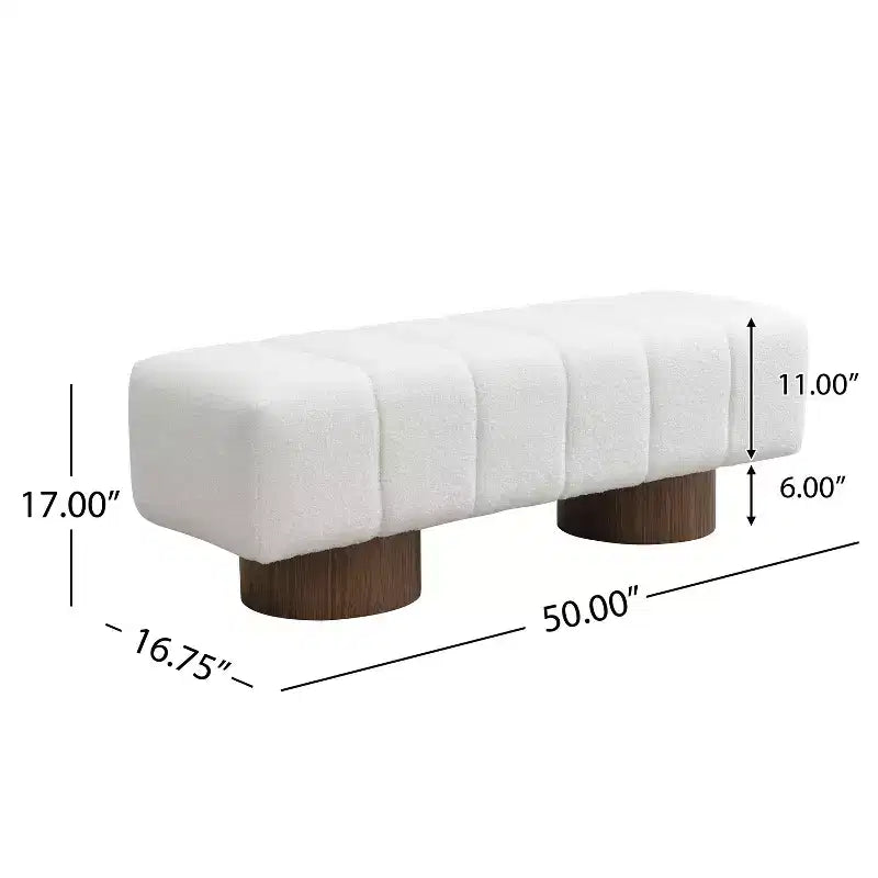 Banc de salle à manger contemporain multifonctionnel en chenille