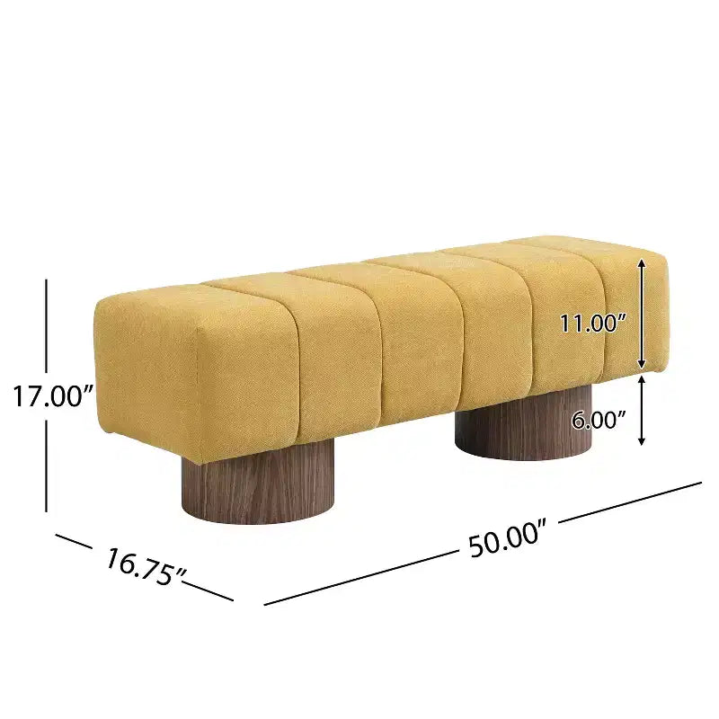 Banc de salle à manger contemporain multifonctionnel en chenille