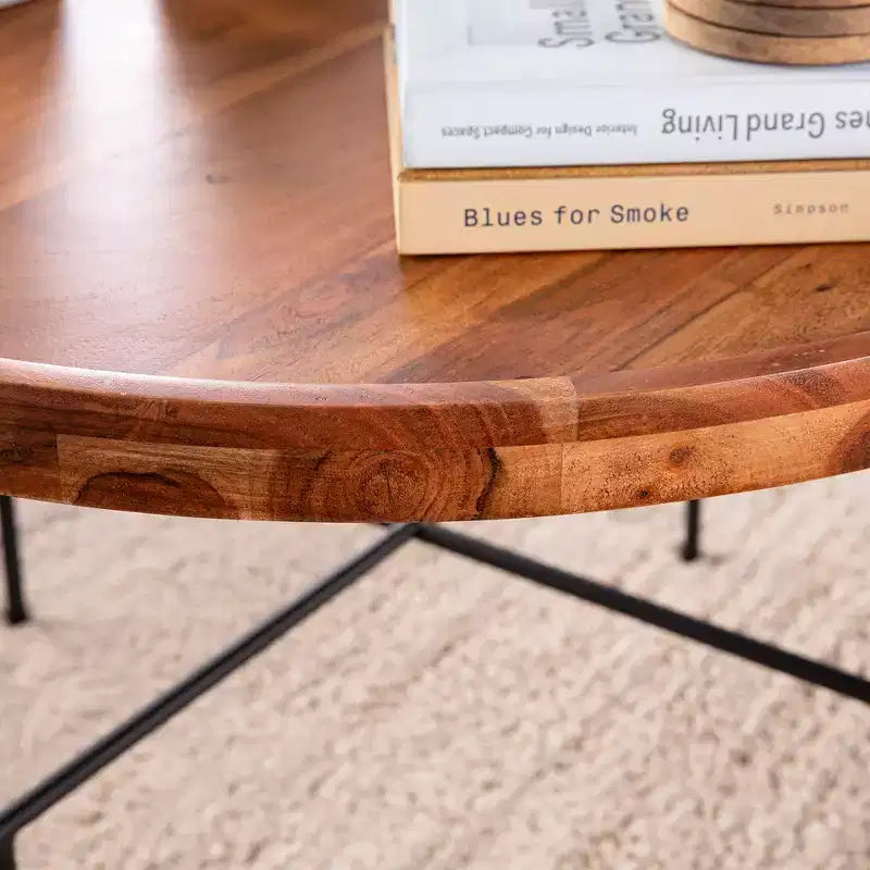 Table basse ronde Bois naturel
