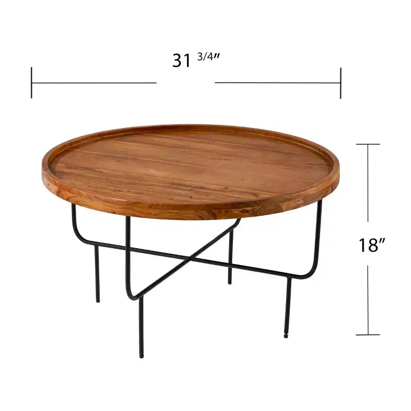 Table basse ronde Bois naturel