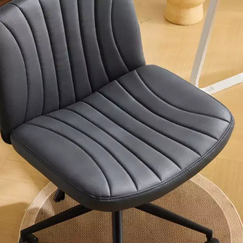 Chaise de bureau pivotante en similicuir PU vert avocat, réglable en hauteur