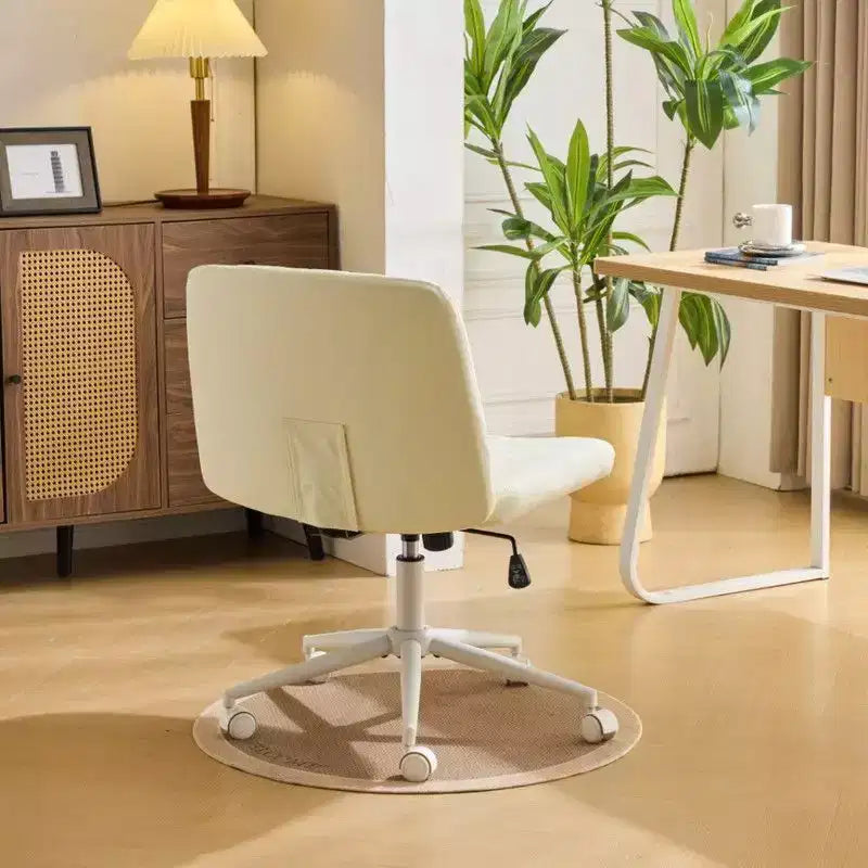 Chaise de bureau pivotante en similicuir PU vert avocat, réglable en hauteur
