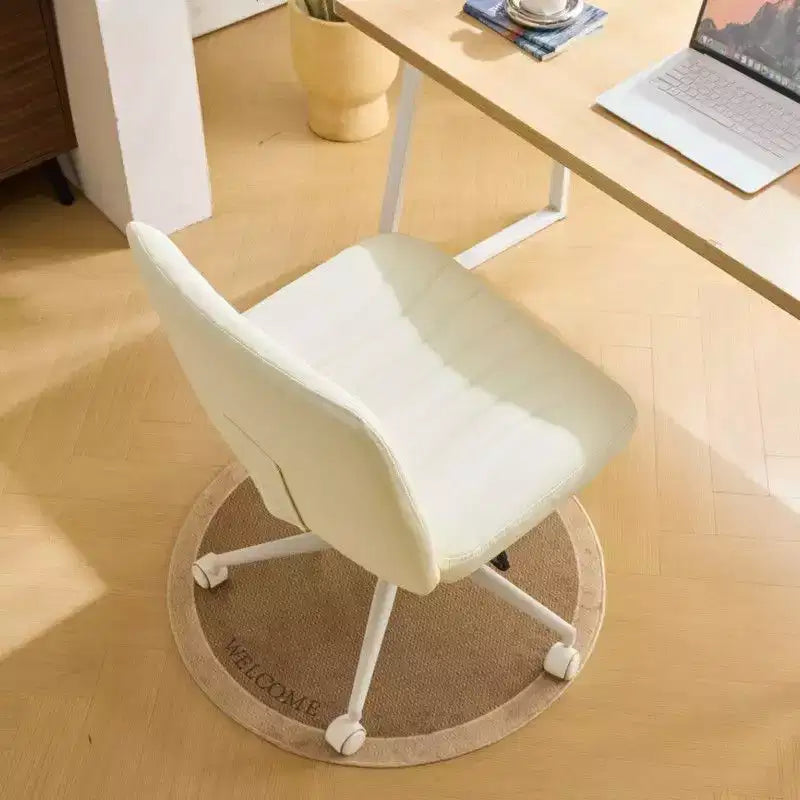 Chaise de bureau pivotante en similicuir PU vert avocat, réglable en hauteur