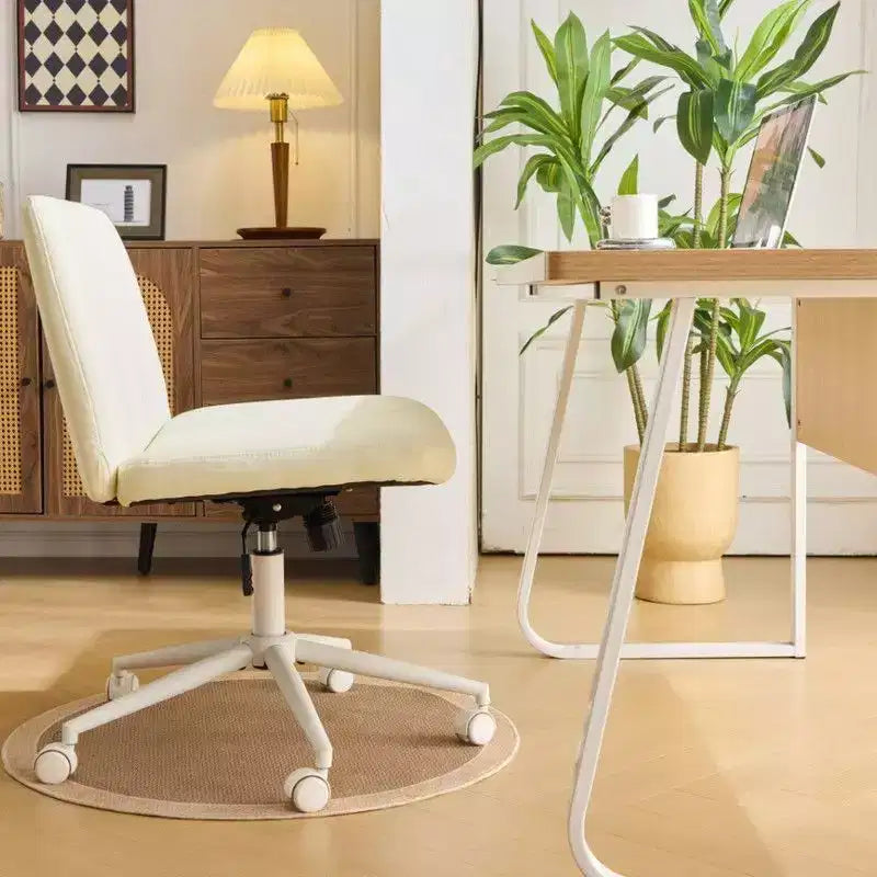 Chaise de bureau pivotante en similicuir PU vert avocat, réglable en hauteur