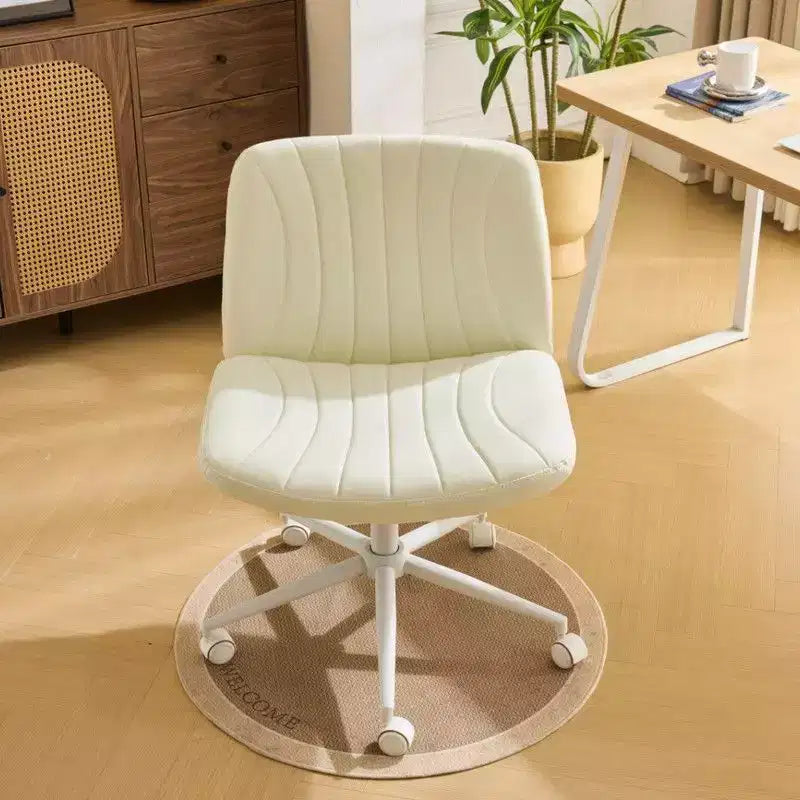 Chaise de bureau pivotante en similicuir PU vert avocat, réglable en hauteur