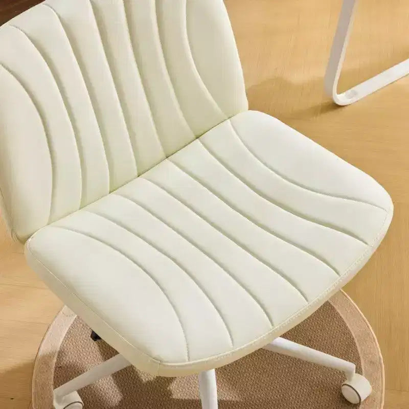 Chaise de bureau pivotante en similicuir PU vert avocat, réglable en hauteur