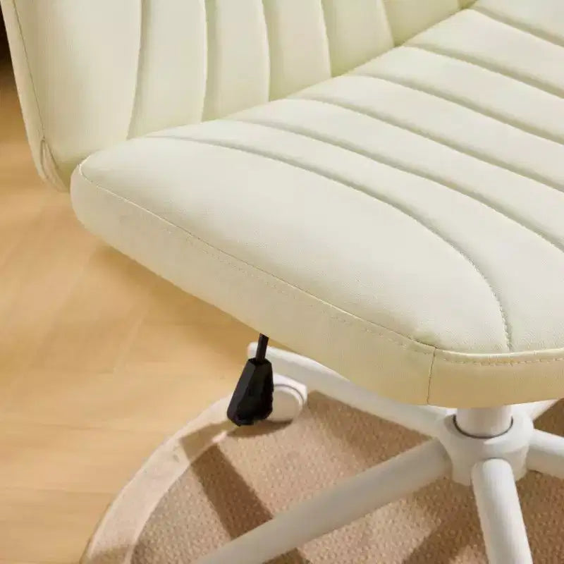 Chaise de bureau pivotante en similicuir PU vert avocat, réglable en hauteur