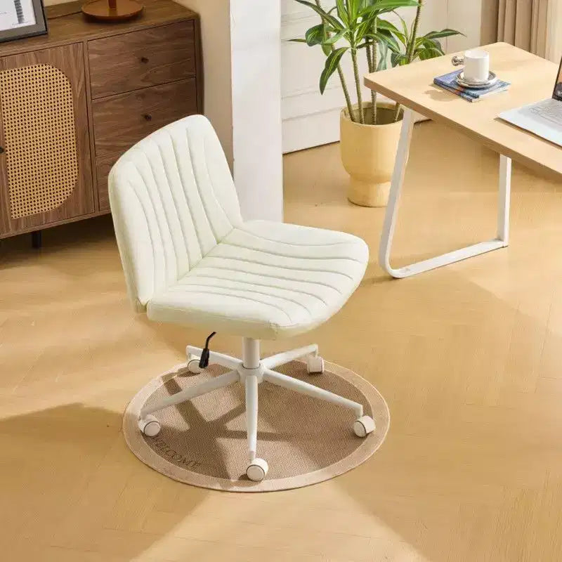 Chaise de bureau pivotante en similicuir PU vert avocat, réglable en hauteur