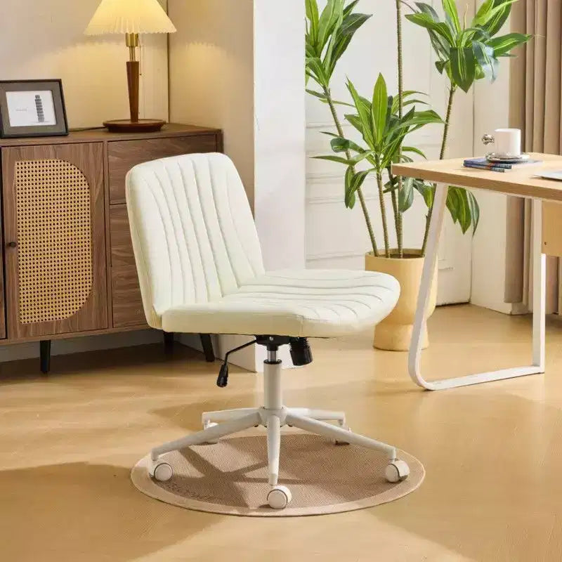 Chaise de bureau pivotante en similicuir PU vert avocat, réglable en hauteur