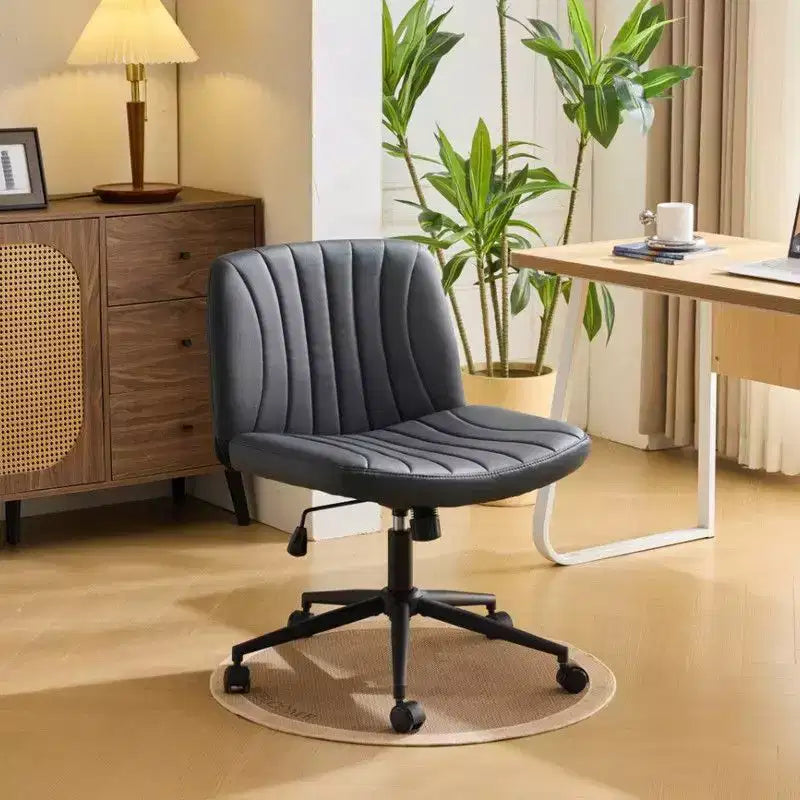 Chaise de bureau pivotante en similicuir PU vert avocat, réglable en hauteur