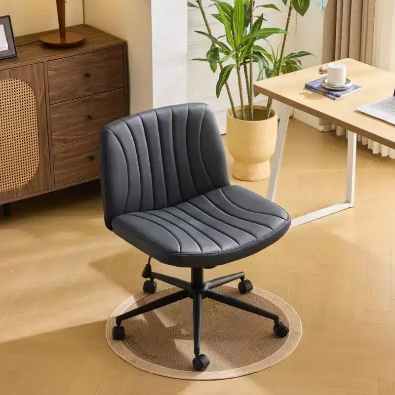 Chaise de bureau pivotante en similicuir PU vert avocat, réglable en hauteur