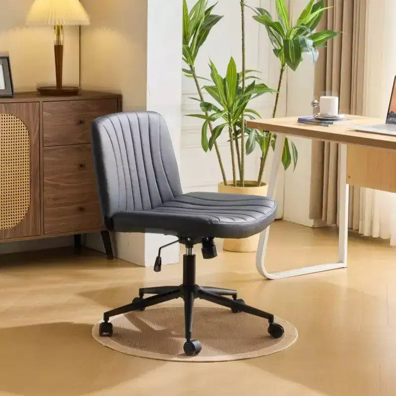 Chaise de bureau pivotante en similicuir PU vert avocat, réglable en hauteur