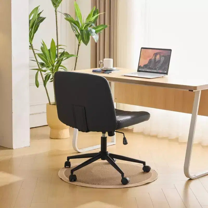 Chaise de bureau pivotante en similicuir PU vert avocat, réglable en hauteur