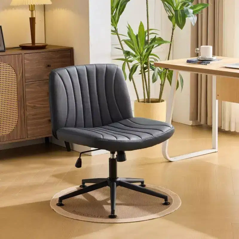 Chaise de bureau pivotante en similicuir PU vert avocat, réglable en hauteur