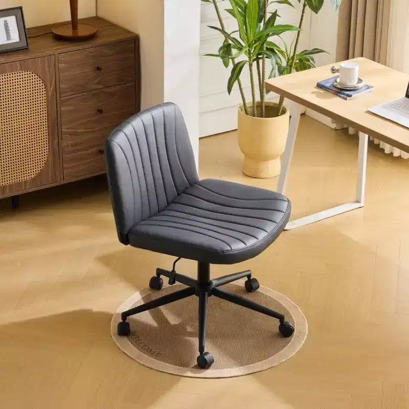 Chaise de bureau pivotante en similicuir PU vert avocat, réglable en hauteur
