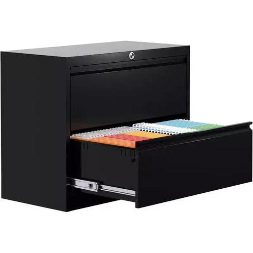 2 Drawer Lateral File Cabinet with Lock, Filing Cabinets for Home Office, Storage Cabinets for Hanging Files Letter/Legal/F4/A4