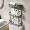 3-Tier Over The Toilet Storage Rack, Bathroom Organizer Shelf with Metal Wire Design, Toilet Shelf for Toiletries, Towels &amp; Cleaning Supplies