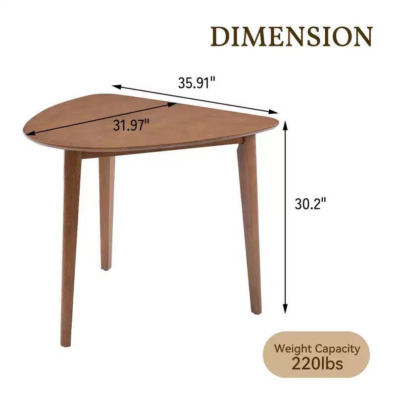 Table en bois triangulaire moderne