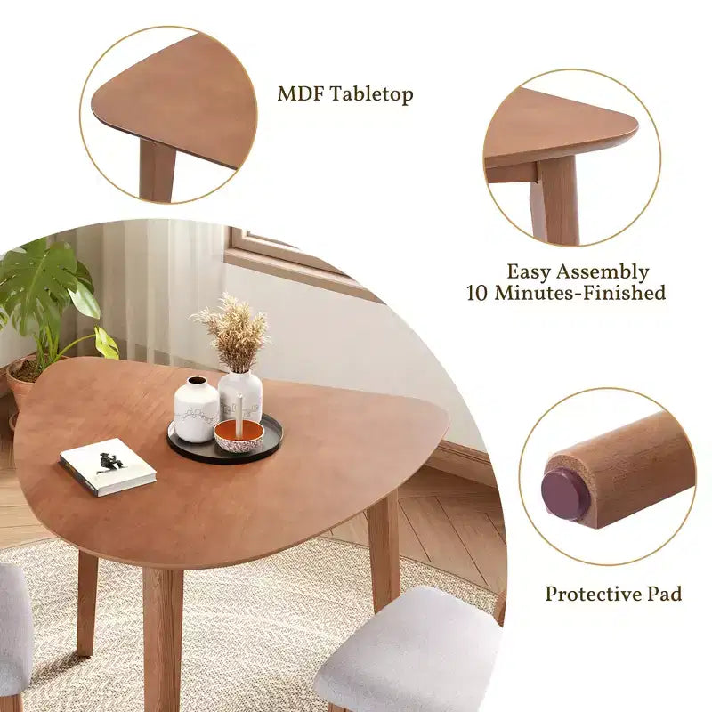 Table en bois triangulaire moderne